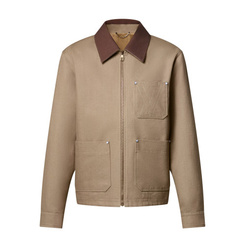 NIGO Louis Vuitton Men's Spring and Autumn Solid Color Logo Letter Pocket Zipper Long Sleeve Jacket #nigo74523