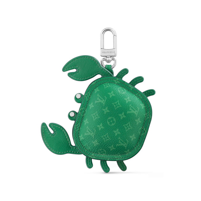 NIGO Louis Vuitton Men's Solid Color Old Flower Pattern Zipper Closure Turtle Leather Spell Canvas Bag Pendant Coin Purse Headphone Bag Keychain #nigo74517