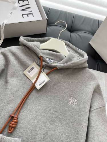 NIGO Loewe Men's Logo Embroidery Spring And Autumn Cotton Loose Solid Color Long Sleeve Pullover Hooded Drawstring Sweatshirt  #nigo71813