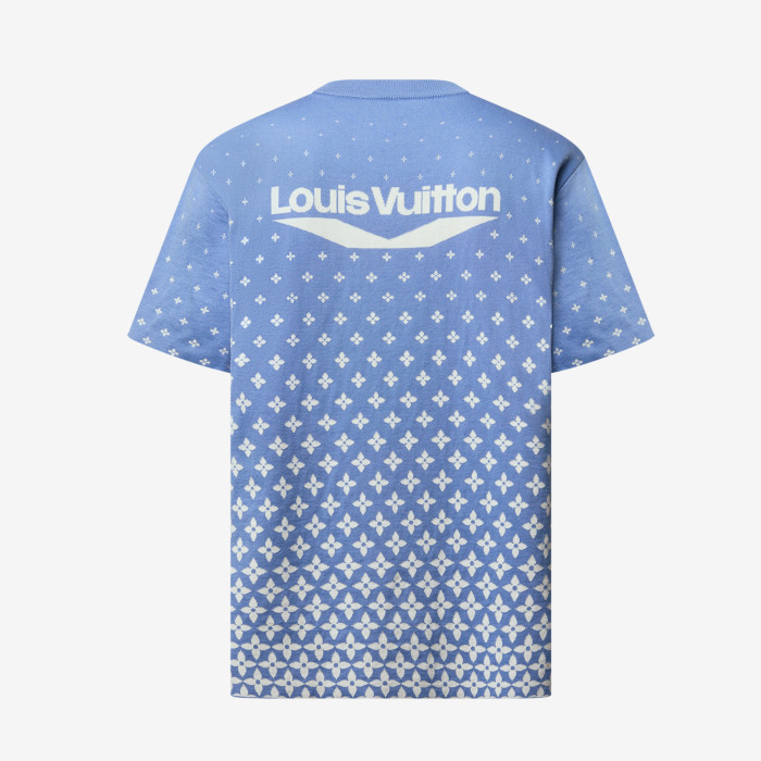 NIGO Louis Vuitton Men's Summer Cotton Knit Full Print Round Neck Pullover Solid Color Short Sleeved T-Shirt #nigo71812