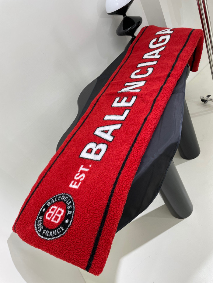 NIGO Balenciaga Winter Red Monogrammed Blanket Shawl #nigo97321