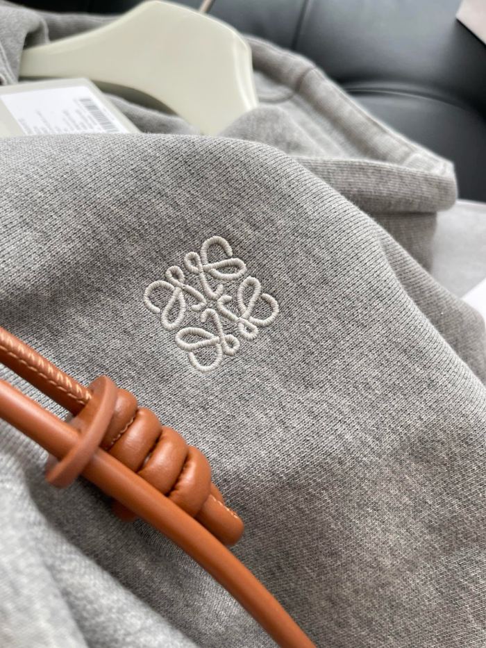 NIGO Loewe Men's Logo Embroidery Spring And Autumn Cotton Loose Solid Color Long Sleeve Pullover Hooded Drawstring Sweatshirt  #nigo71813