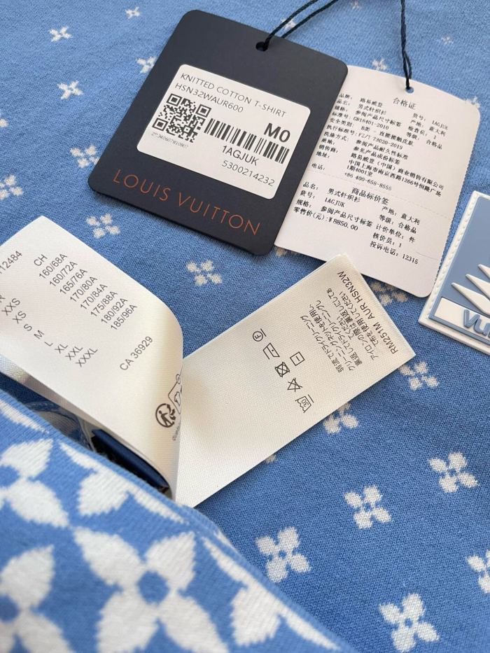 NIGO Louis Vuitton Men's Summer Cotton Knit Full Print Round Neck Pullover Solid Color Short Sleeved T-Shirt #nigo71812