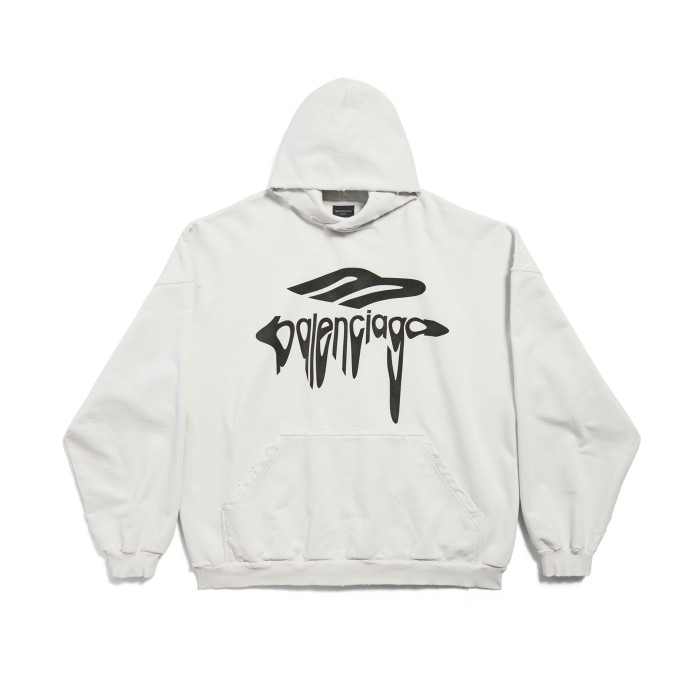 NIGO Balenciaga Men's Spring 3B LIQUIFIED Loose High Street Cotton Logo Print Hooded Sweatshirt #nigo71811