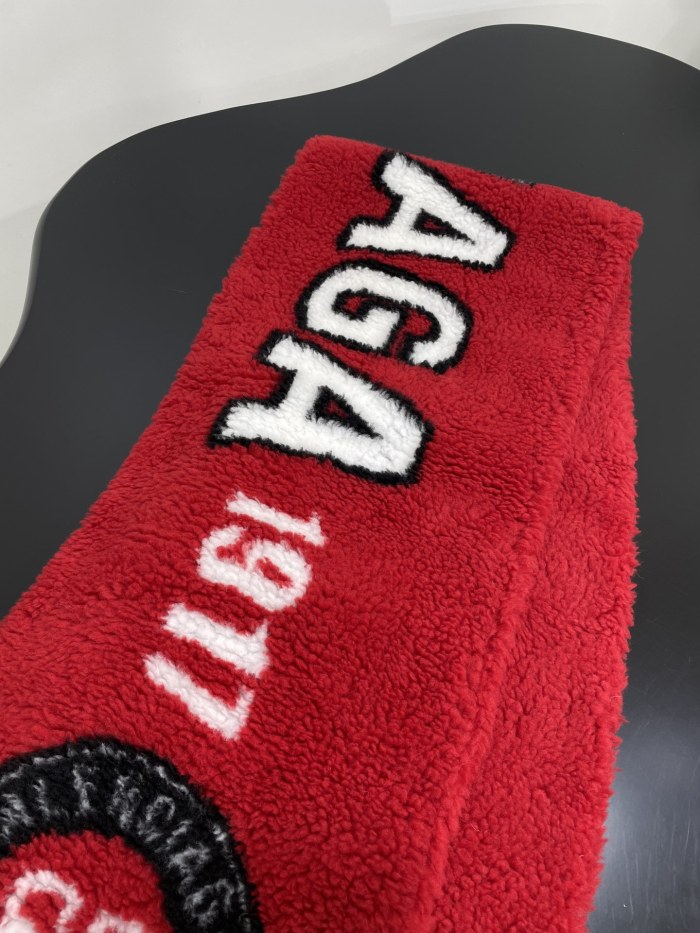 NIGO Balenciaga Winter Red Monogrammed Blanket Shawl #nigo97321