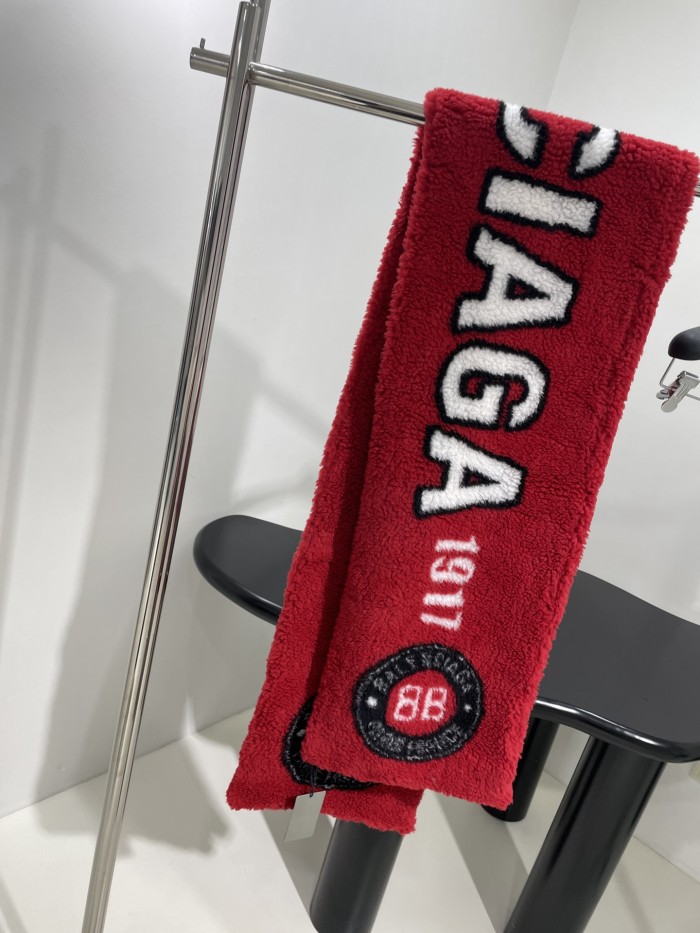 NIGO Balenciaga Winter Red Monogrammed Blanket Shawl #nigo97321