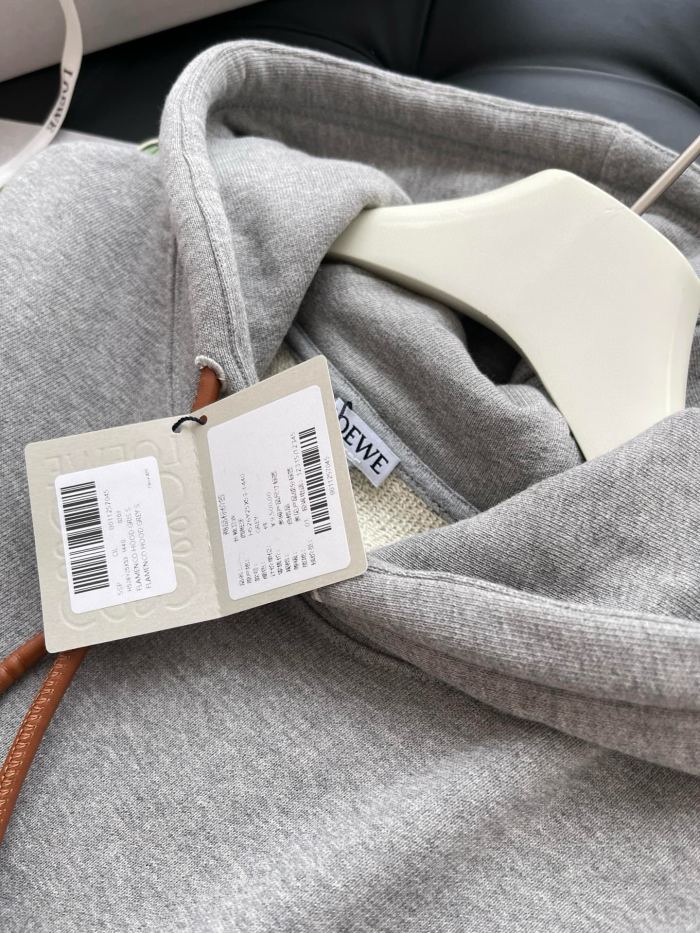 NIGO Loewe Men's Logo Embroidery Spring And Autumn Cotton Loose Solid Color Long Sleeve Pullover Hooded Drawstring Sweatshirt  #nigo71813