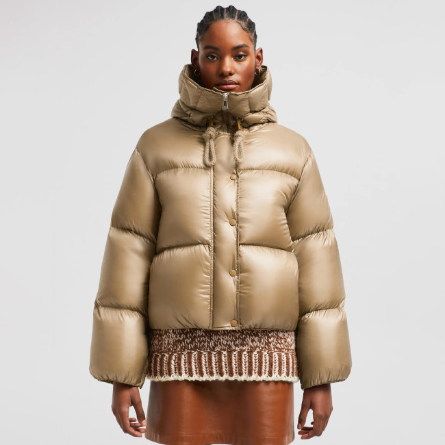 NIGO Moncler Women's Autumn and Winter Solid Color Hooded Cozy Concealed Zipper Long Sleeve Puffer Down Jacket #nigo288829