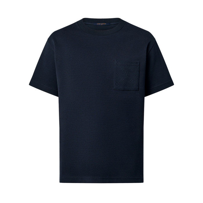 NIGO Louis Vuitton Men's Summer Solid Colour Pocket Round Neck Cotton Short Sleeve T-Shirt #nigo74562