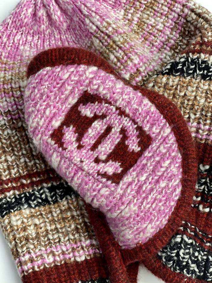 NIGO Chanel Women's Autumn and Winter Colorblocking Knitted Ski Hat Cap #nigo74565