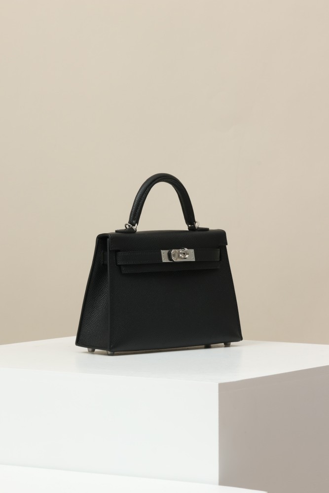 NIGO Hermes Solid Color Handbag Temperament Metal Buckle Kelly Bag Accessories #nigo74557