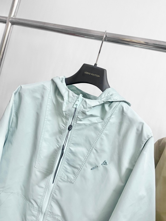 NIGO Louis Vuitton Monogram Reversible Nylon Windbreaker Men's Spring and Autumn Solid Color Logo Full Print Reversible Long Sleeve Zipper Jacket #nigo74568