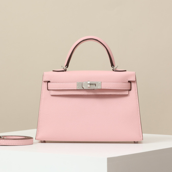 NIGO Hermes Solid Color Handbag Temperament Metal Buckle Kelly Bag Accessories #nigo74557
