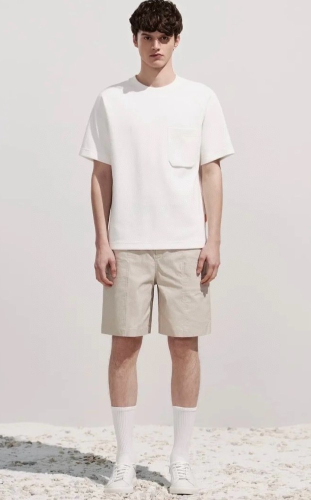 NIGO Louis Vuitton Men's Summer Solid Colour Pocket Round Neck Cotton Short Sleeve T-Shirt #nigo74562