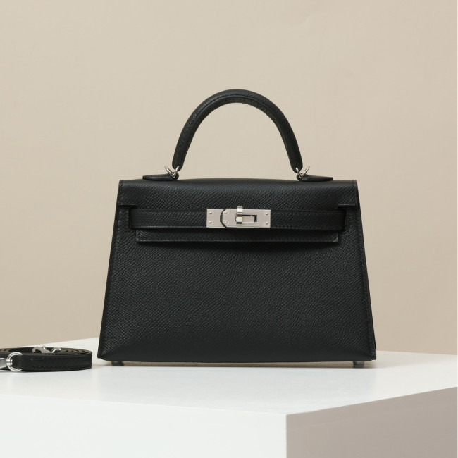 NIGO Hermes Solid Color Handbag Temperament Metal Buckle Kelly Bag Accessories #nigo74557