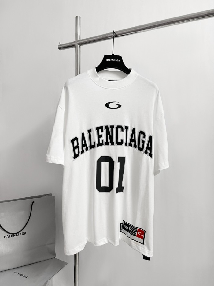 NIGO Balenciaga Men's Summer Letter Logo Print Round Neck Regular Fit Short Sleeve T-Shirt #nigo74579