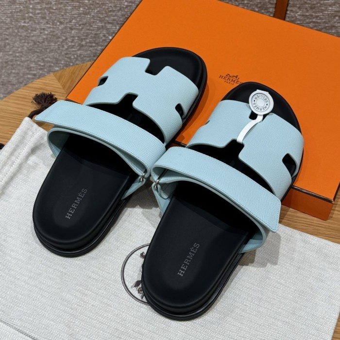 NIGO Hermes Men's Simple Comfortable Velcro Casual Leather Sandals Slippers Shoes #nigo74619