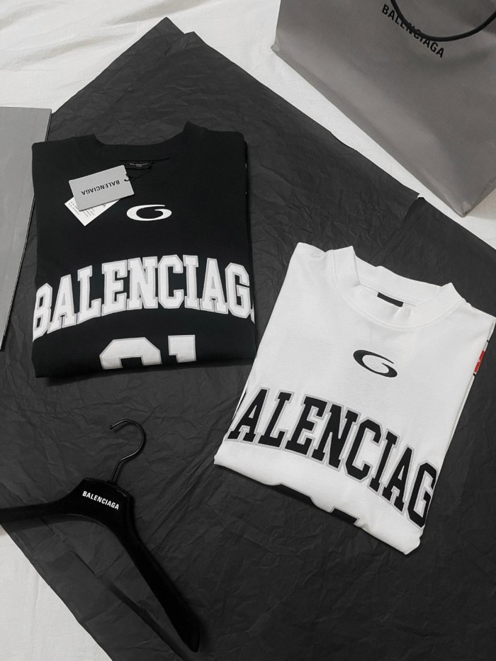 NIGO Balenciaga Men's Summer Letter Logo Print Round Neck Regular Fit Long Sleeve T-Shirt #nigo74596