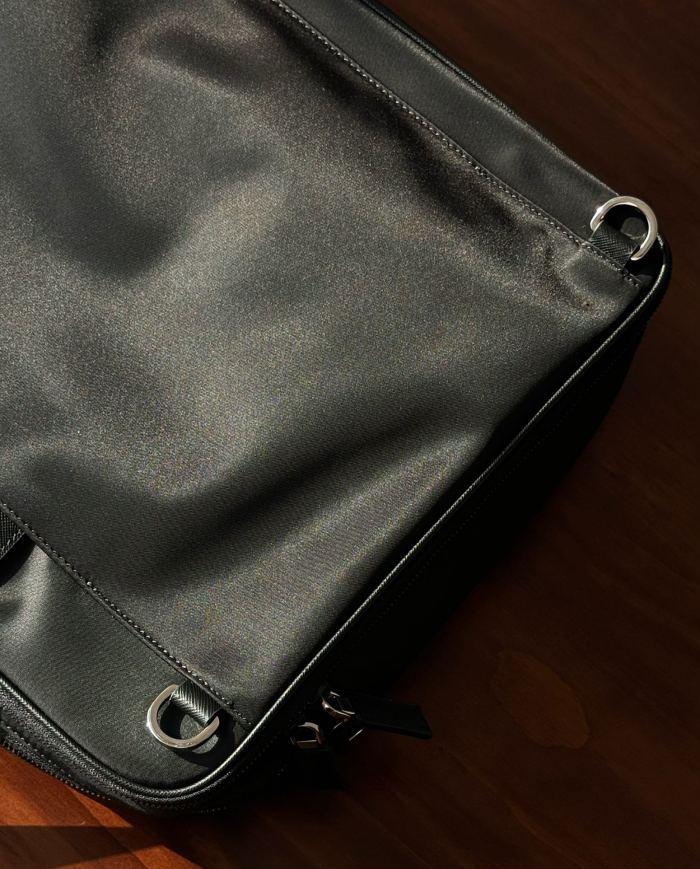 NIGO Prada Men's Solid Color Re-Nylon and Saffiano Leather Briefcase Tote Bag Bags #nigo74626