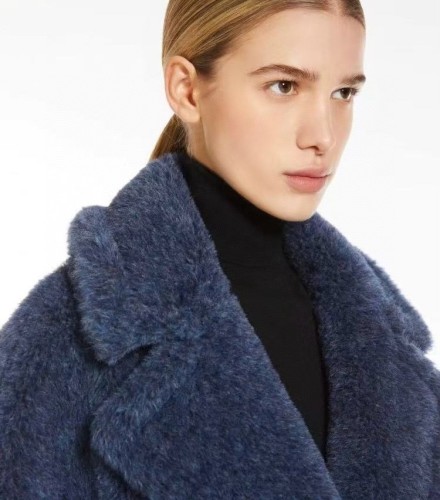 NIGO MaxMara Women's Autumn And Winter Solid Color Double Breasted Alpaca Hair Short Teddy Bear Long Sleeve Loose Coat Ngvp ﻿#nigo9754