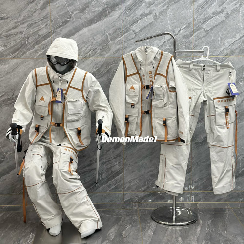 NIGO Louis Vuitton Burton Men's And Women's Fall And Winter Astronaut Series Hooded Ski Jacket Zipper Vest Leisure Ski Pants Suit Set #nigo74665