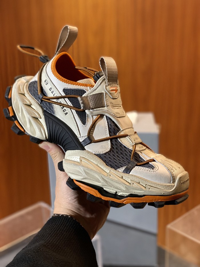 NIGO Balenciaga Men's and Women's Distressed Colorblocked Mesh Fabric Round Toe Drawstring Low Top Sneakers Shoes #nigo74656