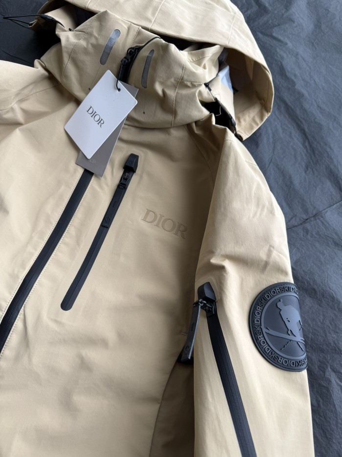NIGO Dior Men's Autumn and Winter Solid Color Waterproof Windproof Hooded Zipper Long Sleeve Ski Suit Zipper Back Ski Pants Suit Set #nigo74661