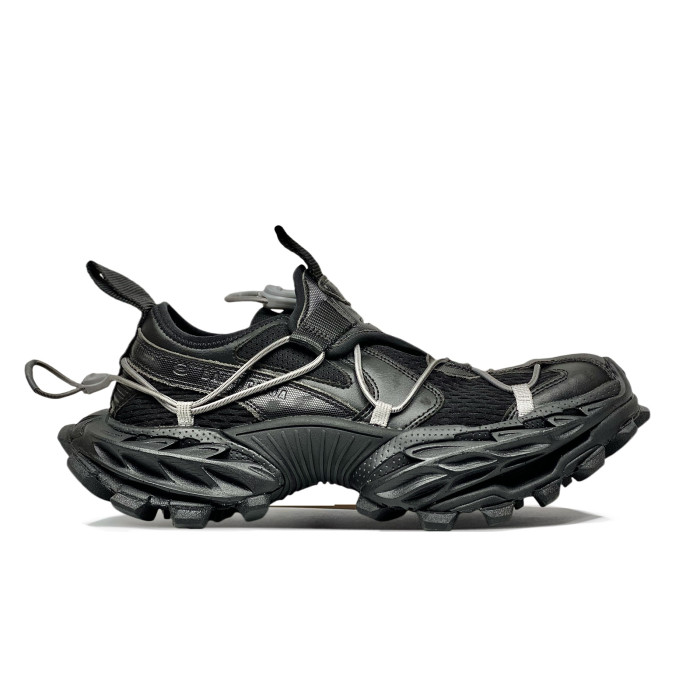 NIGO Balenciaga Men's and Women's Distressed Colorblocked Mesh Fabric Round Toe Drawstring Low Top Sneakers Shoes #nigo74656