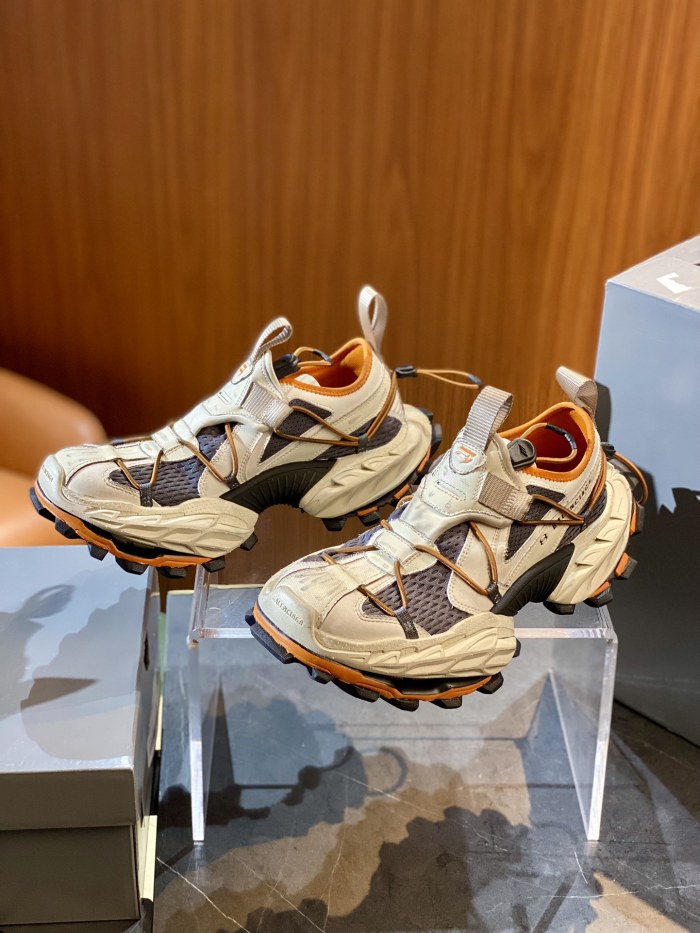 NIGO Balenciaga Men's and Women's Distressed Colorblocked Mesh Fabric Round Toe Drawstring Low Top Sneakers Shoes #nigo74656