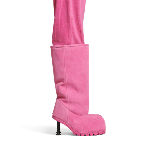 NIGO Balenciaga Women's Autumn And Winter ALASKA FUR 90mm Thigh High Boots Round Toe Solid Color Casual High Heel Snow Boots Shoes Ngvp #nigo9772