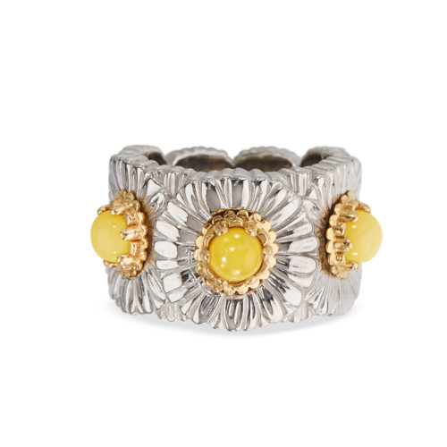 NIGO BUCCELLATI Men's Women's BLOSSOMS Silver ETERNELLE Ring Fashion Daisy Pattern Ring Jewelry Accessories Ngvp #nigo9773