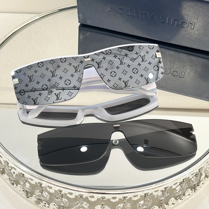 NIGO Louis Vuitton Men's Logo Decorative Lens Square Sunglasses with Replaceable Lenses Eyeglasses Glasses #nigo74687