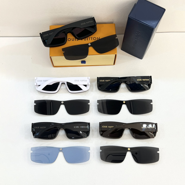 NIGO Louis Vuitton Men's Logo Decorative Lens Square Sunglasses with Replaceable Lenses Eyeglasses Glasses #nigo74687