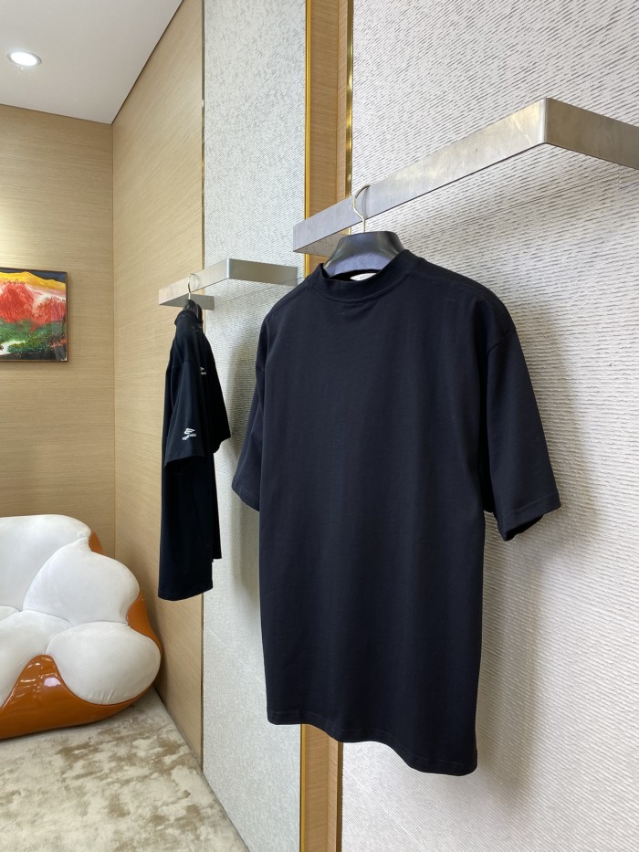 NIGO Balenciaga Men's And Women's Summer Solid Color Embroidered Logo Pattern Round Neck Cotton Short Sleeve T-shirt #nigo74686