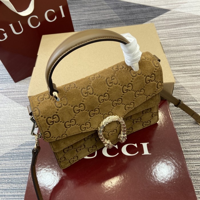 NIGO Gucci Dionysus Women's Sliding Chain Tiger Head Lock Clasp Solid Color Suede Crossbody Shoulder Bag Bags #nigo74692