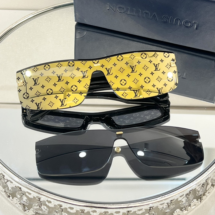 NIGO Louis Vuitton Men's Logo Decorative Lens Square Sunglasses with Replaceable Lenses Eyeglasses Glasses #nigo74687