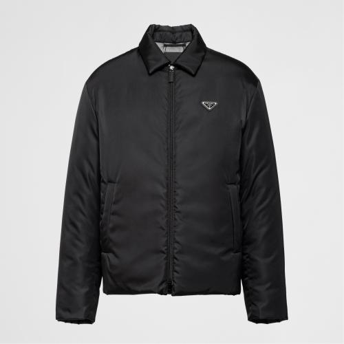 NIGO Prada Men's Fall And Winter Black Nylon Waterproof Zipper Puffer Down Long Sleeve Jacket #nigo74697