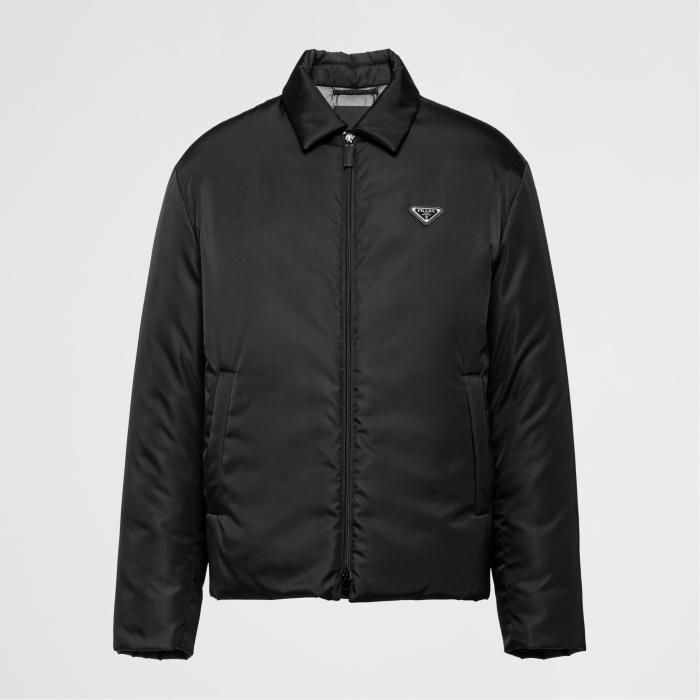 NIGO Prada Men's Fall And Winter Black Nylon Waterproof Zipper Puffer Down Long Sleeve Jacket #nigo74697