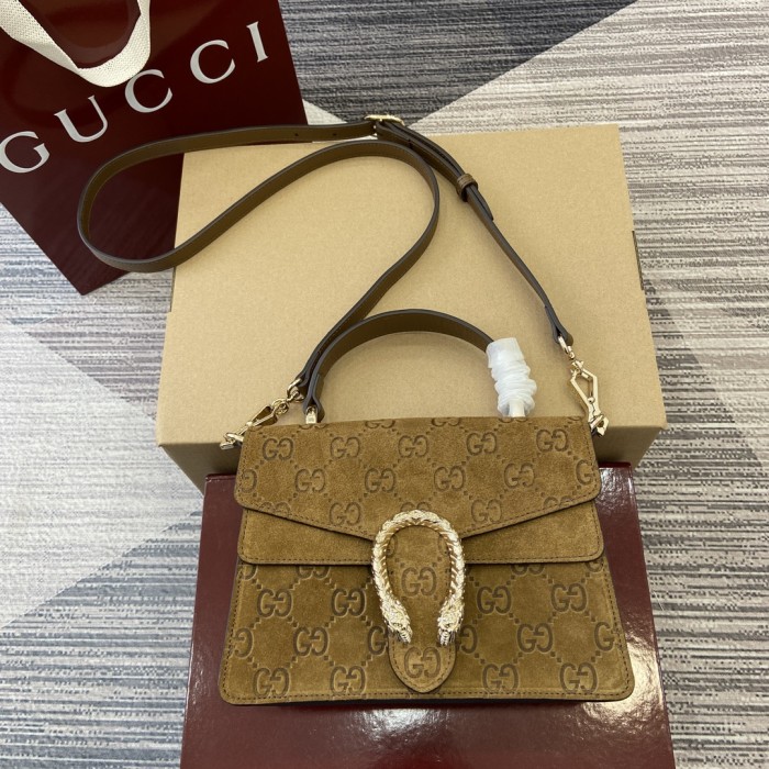 NIGO Gucci Dionysus Women's Sliding Chain Tiger Head Lock Clasp Solid Color Suede Crossbody Shoulder Bag Bags #nigo74692