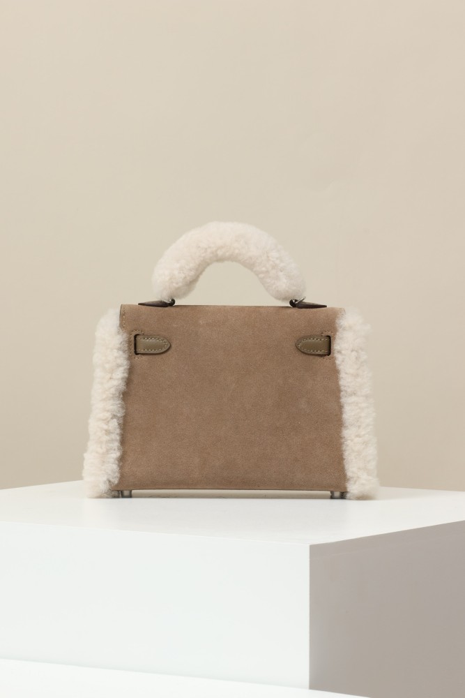 NIGO Hermes Women Solid Color Suede Plush Fashion Temperament Tote Shoulder Bag Bags #nigo74714