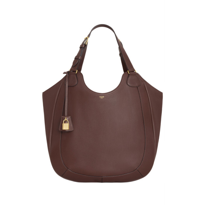 NIGO Celine Women's Gold Finish Adjustable Handle Calfskin Leather Solid Color Tote Bag Bags #nigo74681