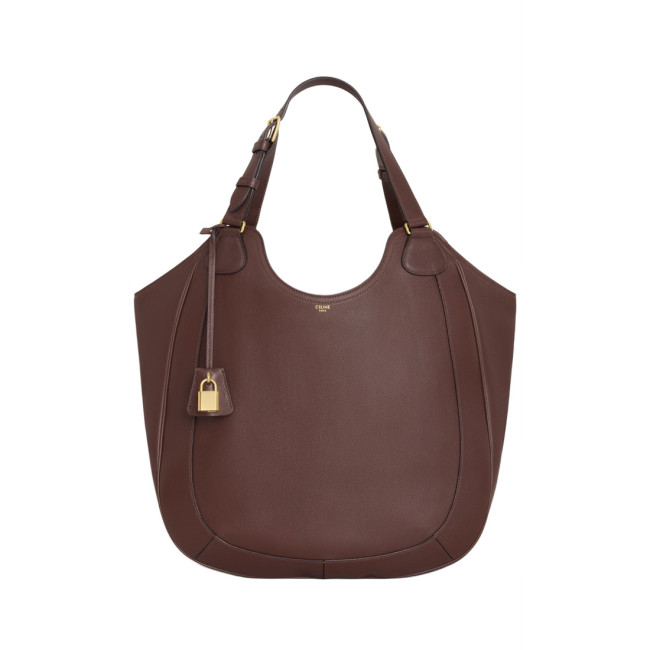 NIGO Celine Women's Gold Finish Adjustable Handle Calfskin Leather Solid Color Tote Bag Bags #nigo74681