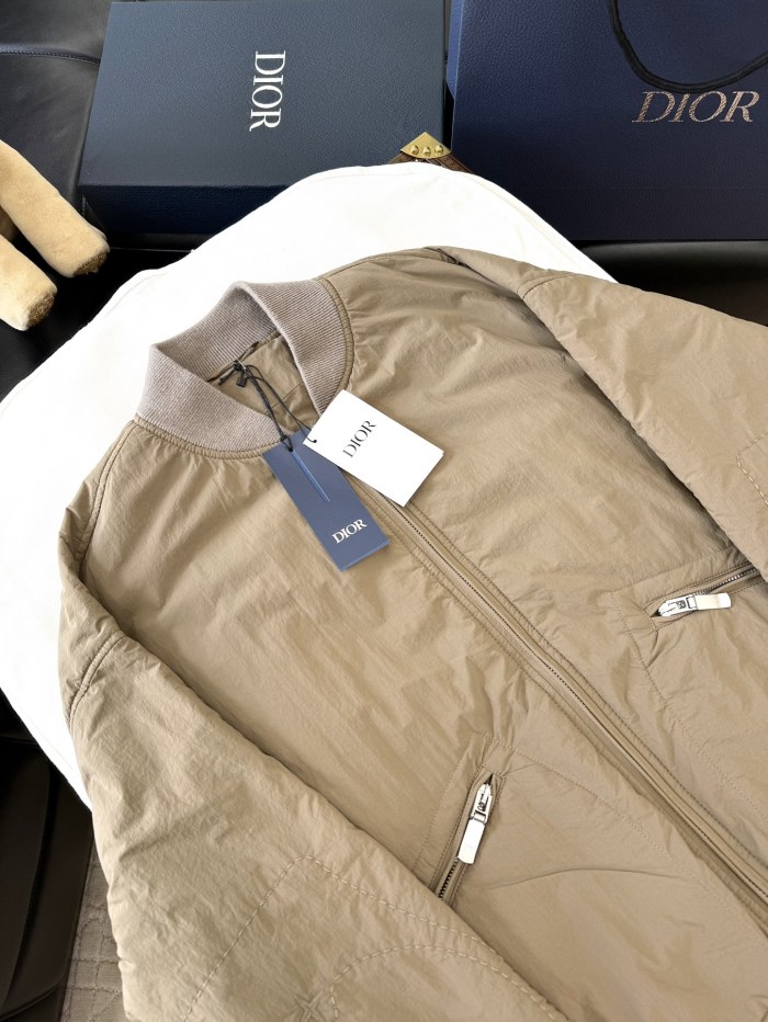 NIGO Dior X Stone Island Men's Spring Autumn Solid Color Letter Logo Pilot Zipper Long Sleeve Jacket Bomber Jacket #nigo74685