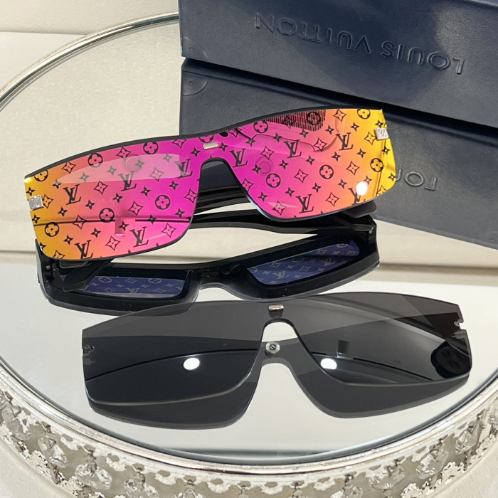 NIGO Louis Vuitton Men's Logo Decorative Lens Square Sunglasses with Replaceable Lenses Eyeglasses Glasses #nigo74687
