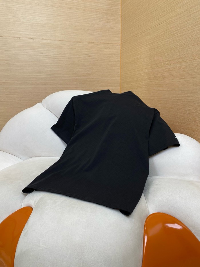 NIGO Balenciaga Men's And Women's Summer Solid Color Embroidered Logo Pattern Round Neck Cotton Short Sleeve T-shirt #nigo74686