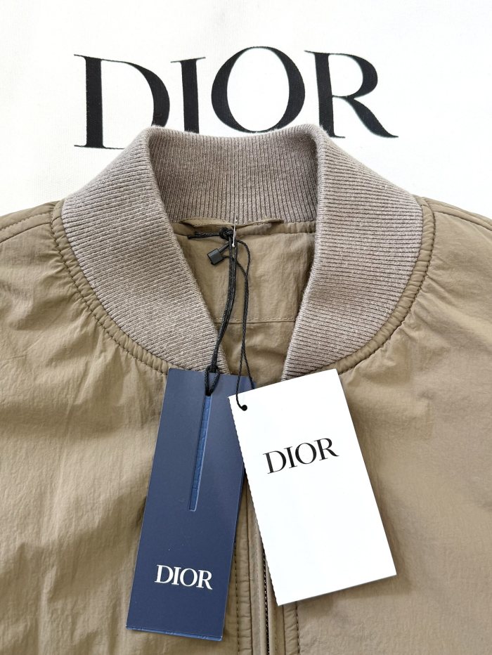 NIGO Dior X Stone Island Men's Spring Autumn Solid Color Letter Logo Pilot Zipper Long Sleeve Jacket Bomber Jacket #nigo74685