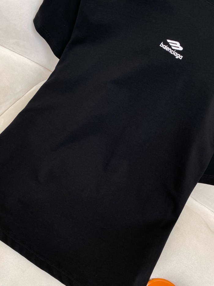 NIGO Balenciaga Men's And Women's Summer Solid Color Embroidered Logo Pattern Round Neck Cotton Short Sleeve T-shirt #nigo74686