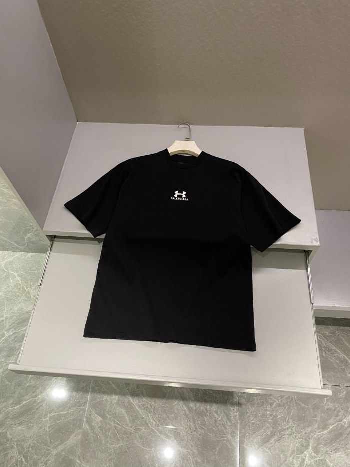 NIGO Balenciaga Men's And Women's Summer Solid Color Logo Pattern Round Neck Cotton Short Sleeve T-shirt #nigo74684