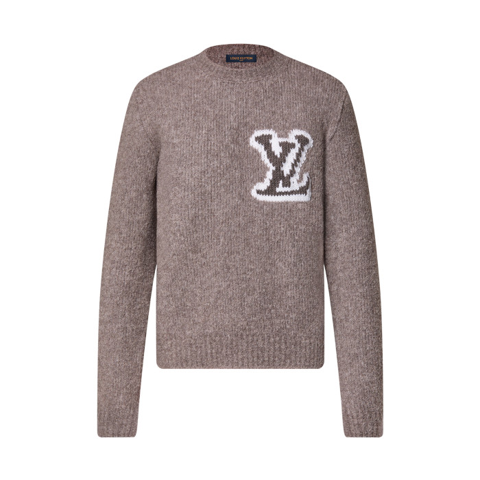 NIGO Louis Vuitton Men's Spring and Autumn Solid Color Letter Printed Crew Neck Wool Knit Long Sleeve Sweater #nigo74694