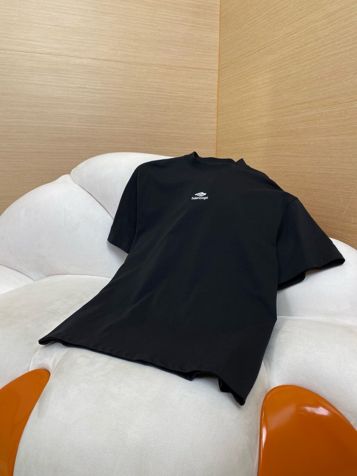 NIGO Balenciaga Men's And Women's Summer Solid Color Embroidered Logo Pattern Round Neck Cotton Short Sleeve T-shirt #nigo74686